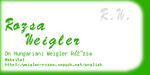 rozsa weigler business card